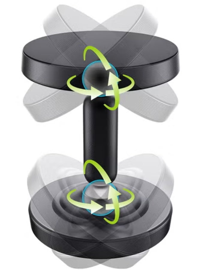 AROAQ Dual Magnetic Gym Phone Holder for Working Out Videos-Double Sided Strong Magnet with 360 Degree Rotation - Fits Any Smart Phone - Image 1