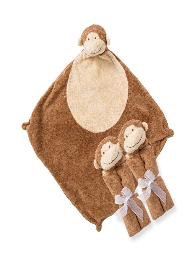 Angel Dear - Brown Monkey, Pair and A Spare Blankie Set - Image 2