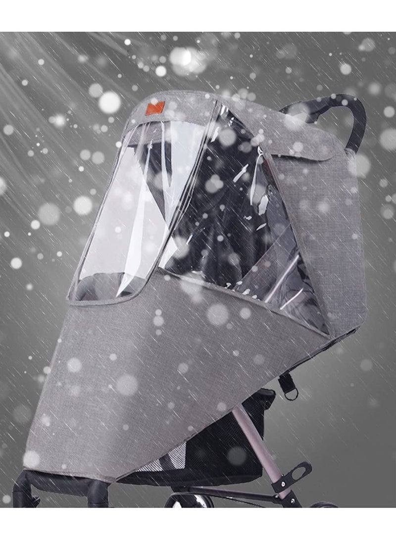Barakah غطاء مطري عالمي لعربة الأطفال درع الطقس لعربة الدفع عربة الأطفال غطاء مطري بعنقود غطاء مطري لعربة الأطفال سفر الطفل درع الطقس يناسب معظم العربات - Image 4