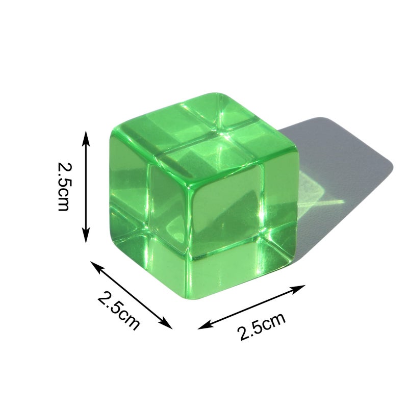 Candywood Rainbow Acrylic Gem Cubes Blocks Children Educational Sensory Training Crystal Toys Baby Learn Color Light Shadow Stacking Toys (20-Pcs) - Image 2