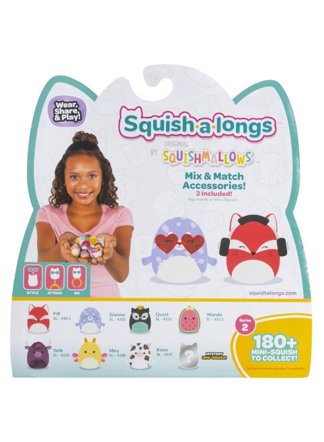 Squishmallows سكووش-أ-لونغز من سكووشمالوز 8 عبوة (الأسلوب 4- W2) - (8) 1” ميني-سكووش مع (2) ملحقات، (1) خاتم، ودليل جامع - اجمع، تبادل، والعب - Image 5