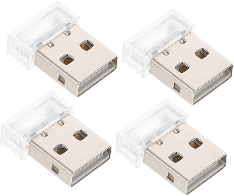 4 قطع من أضواء LED الجوية المزودة بالطاقة عبر USB لإضاءة البيئة الداخلية للسيارة، إضاءة زخرفية صغيرة عبر USB، إكسسوارات سيارة محمولة - Image 1