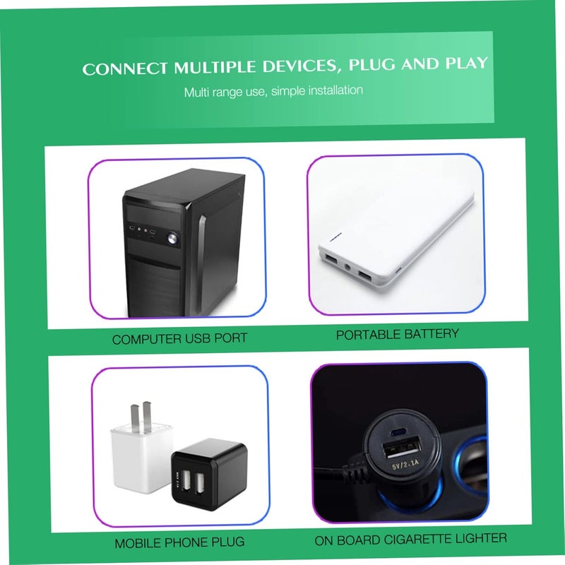 4 قطع من أضواء LED الجوية المزودة بالطاقة عبر USB لإضاءة البيئة الداخلية للسيارة، إضاءة زخرفية صغيرة عبر USB، إكسسوارات سيارة محمولة - Image 4