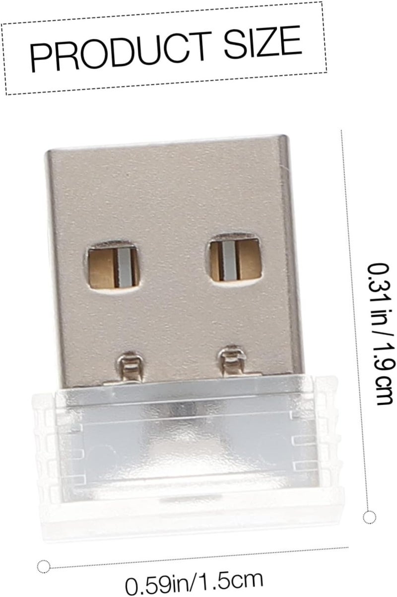 4 قطع من أضواء LED الجوية المزودة بالطاقة عبر USB لإضاءة البيئة الداخلية للسيارة، إضاءة زخرفية صغيرة عبر USB، إكسسوارات سيارة محمولة - Image 2