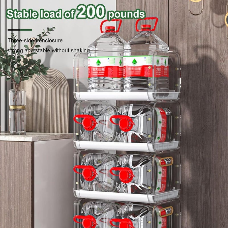 Zorzel Kitchen Rolling Cart 2Tier Fruit and Vegetable Storage Cart MultiFunctional Storage Trolley with Wheels Rolling Storage Cart for Kitchen Bathroom Bedroom Living Room - Image 5