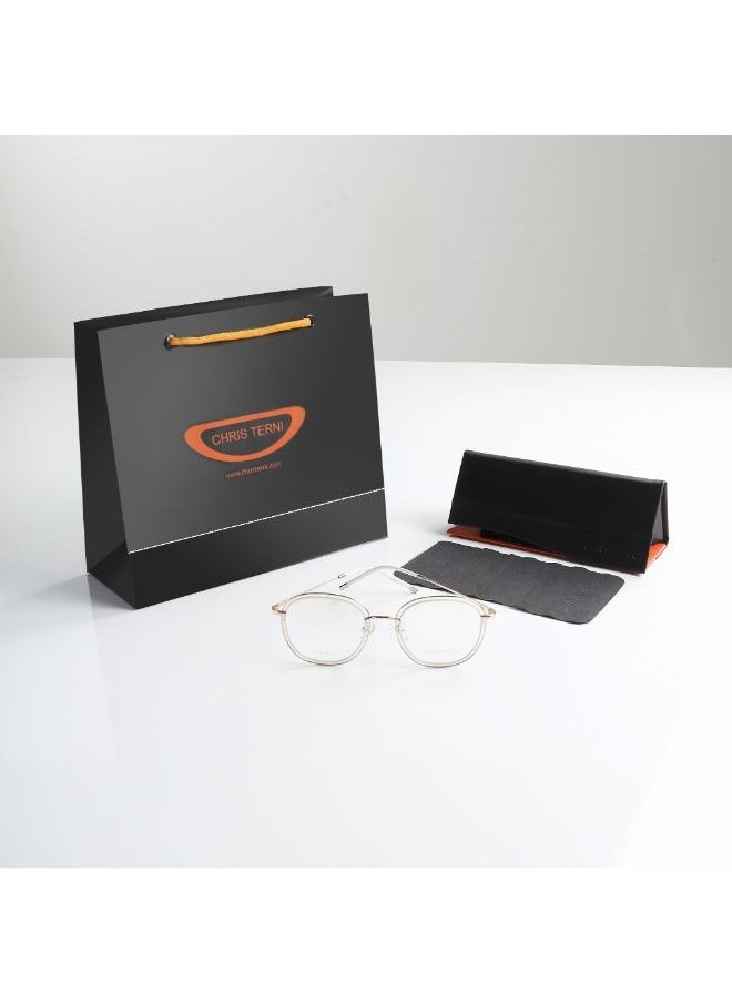 CHRIS TERNI - chris terni Women's round frame prescription glasses 78A0030-C1 - Image 1