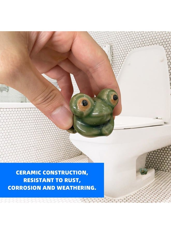 LJZP 4Pcs Toilet Bolt Caps, Ceramic Toilet Bolt Covers Frog & Turtle Toilet Bolt Covers Decorative, Toilet Floor Bolt Caps for Bathroom Cute Decor - Image 5
