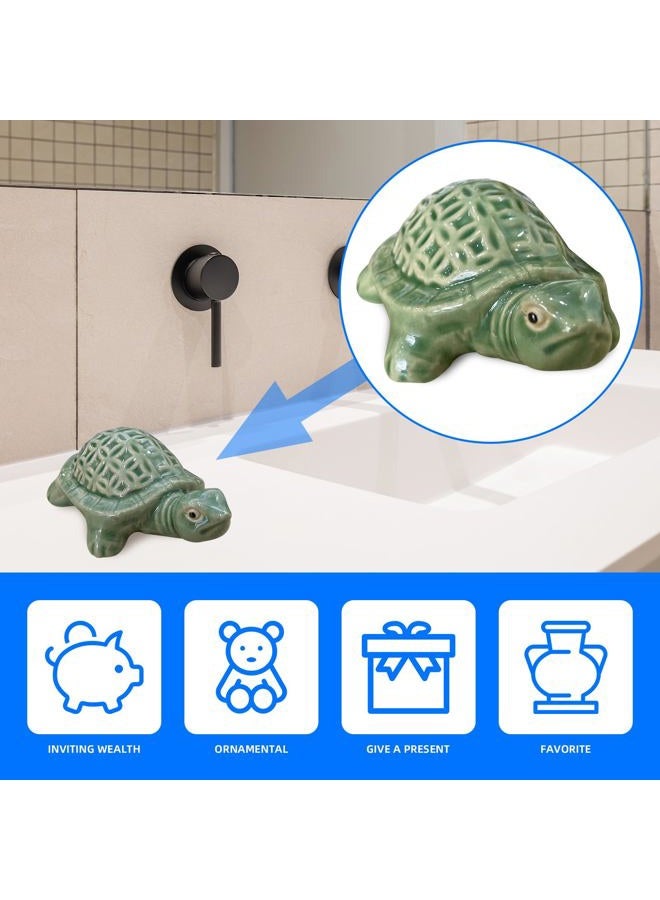 LJZP 4Pcs Toilet Bolt Caps, Ceramic Toilet Bolt Covers Frog & Turtle Toilet Bolt Covers Decorative, Toilet Floor Bolt Caps for Bathroom Cute Decor - Image 2