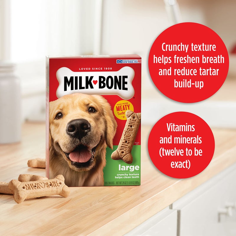 Milk-Bone Original Dog Treats for Large Dogs, 24 Ounce, Crunchy Biscuit Helps Clean Teeth - Image 3