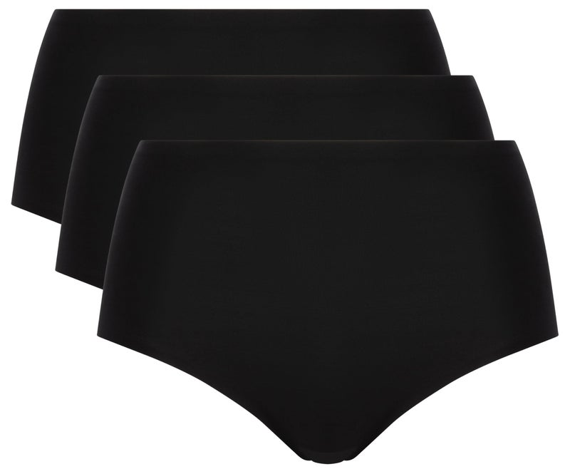 Chantelle Women's Soft Stretch One Size Seamless Brief, Black, 3 Pack - Image 1