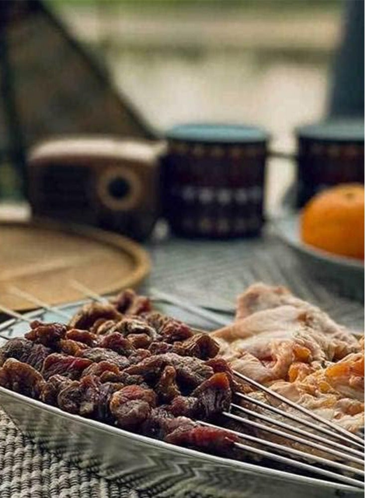 Perfii Barbecue Plate Outdoor Kitchen Camping Travel Portable Dinnerware Food Container - Image 2