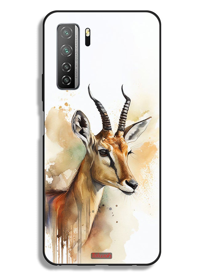 Tolwak Huawei nova 7 SE 5G Protective Case Cover Deer Abstract Art - Image 2