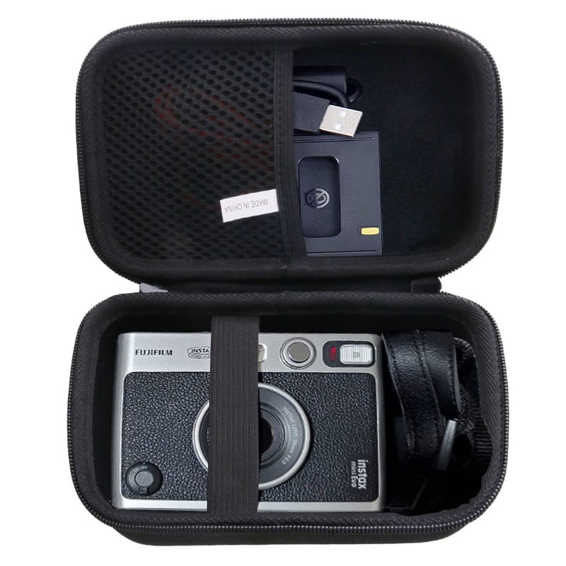 WAIYUCN Hard EVA Carrying Case for Fujifilm Instax Mini EVO Instant Camera Case (black) - Image 1