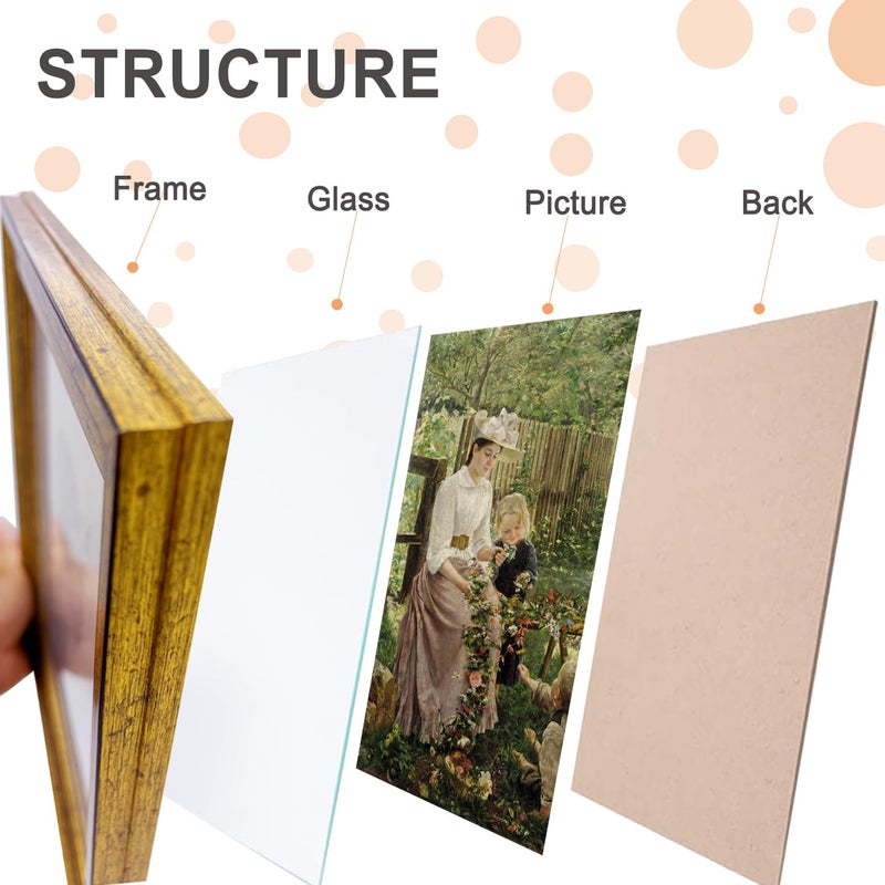 TKYGU 18x24 Picture Frame with Real Glass set of 2, Vintage Frames - Antique Style Frames for Wall - Ornate Frame for Rustic Gold Office or Home Decor Display Family Friends Wedding Gift - Image 3