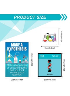 Zonon 27 Pieces Science Bulletin Board Set Laminated Scientist Posters Classroom Decoration Banner Classroom Wall Decoration For Teachers Science Lab Cutouts School Bulletin Board Office Party Supplies  - Image 2