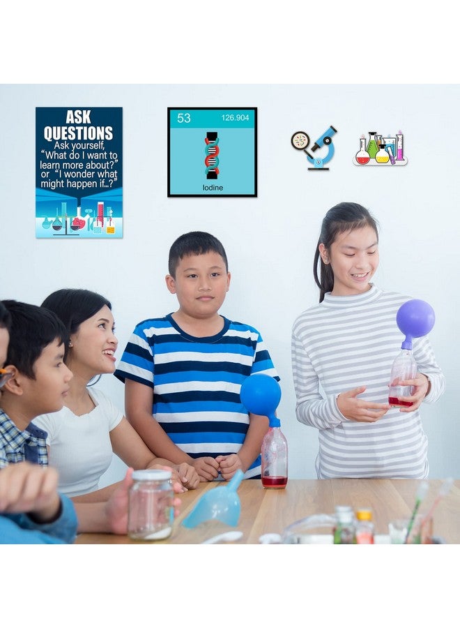 Zonon 27 Pieces Science Bulletin Board Set Laminated Scientist Posters Classroom Decoration Banner Classroom Wall Decoration For Teachers Science Lab Cutouts School Bulletin Board Office Party Supplies - Image 4