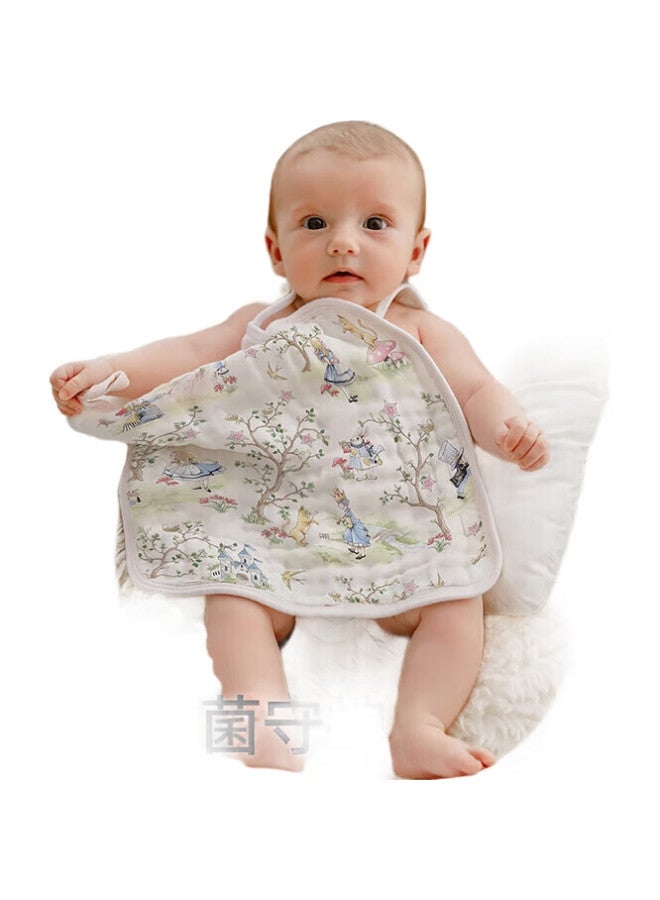 EMXEE Manxi Baby Drool Bib, Cotton Newborn Handkerchief, Gauze Face Towel, Baby Towel, Bath Face Wipe, Small Square Towel, 6-Pack - Image 1