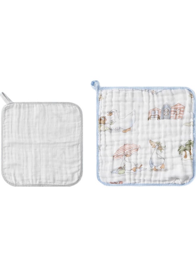 EMXEE Manxi Baby Drool Bib, Cotton Newborn Handkerchief, Gauze Face Towel, Baby Towel, Bath Face Wipe, Small Square Towel, 6-Pack - Image 2