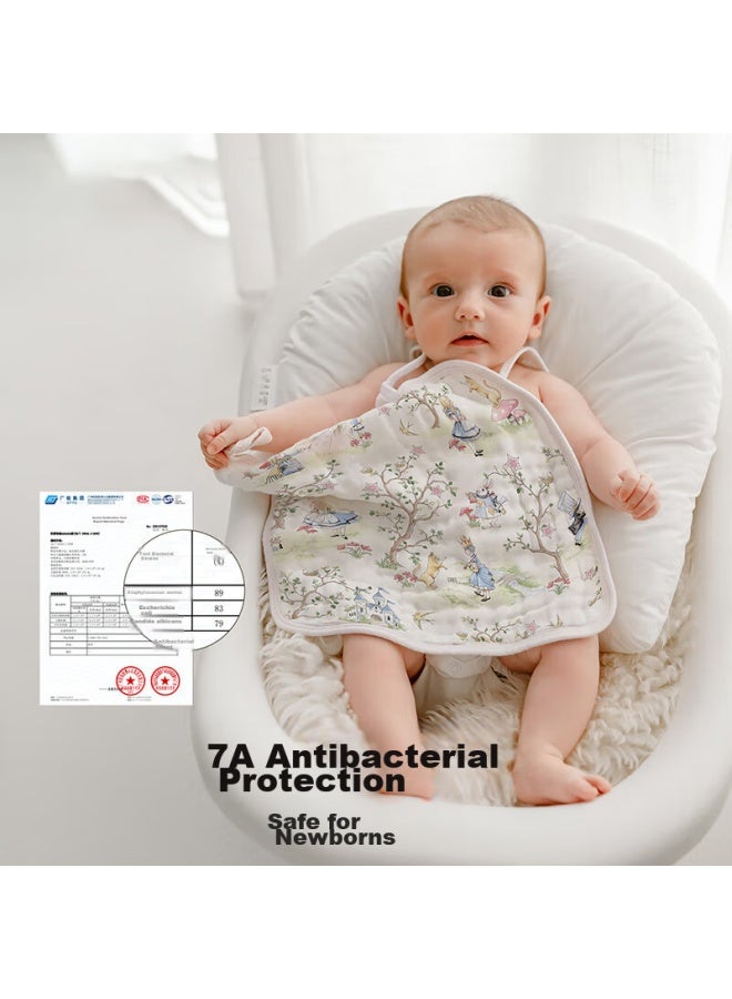 EMXEE Manxi Baby Drool Bib, Cotton Newborn Handkerchief, Gauze Face Towel, Baby Towel, Bath Face Wipe, Small Square Towel, 6-pack - Image 2