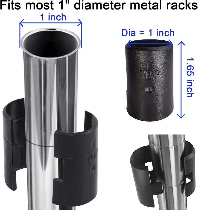 WAFJAMF 72 Pack Wire Shelving Shelf Lock Clips for 1" Post- Shelving Sleeves Replacements for Wire Shelving System - Image 4