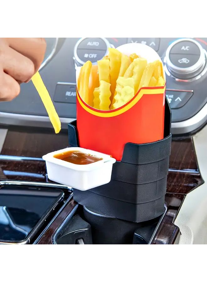 PVC French Fry Holder With Sauce Container Car Cup Holder 709 Inches By 413 Inches For All Seasons - Image 3