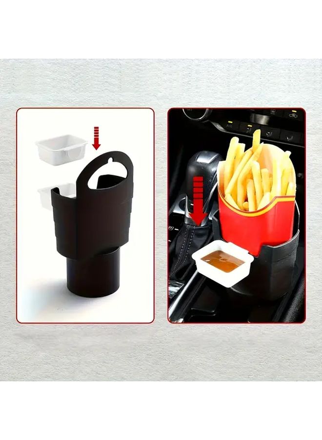 PVC French Fry Holder With Sauce Container Car Cup Holder 709 Inches By 413 Inches For All Seasons - Image 1