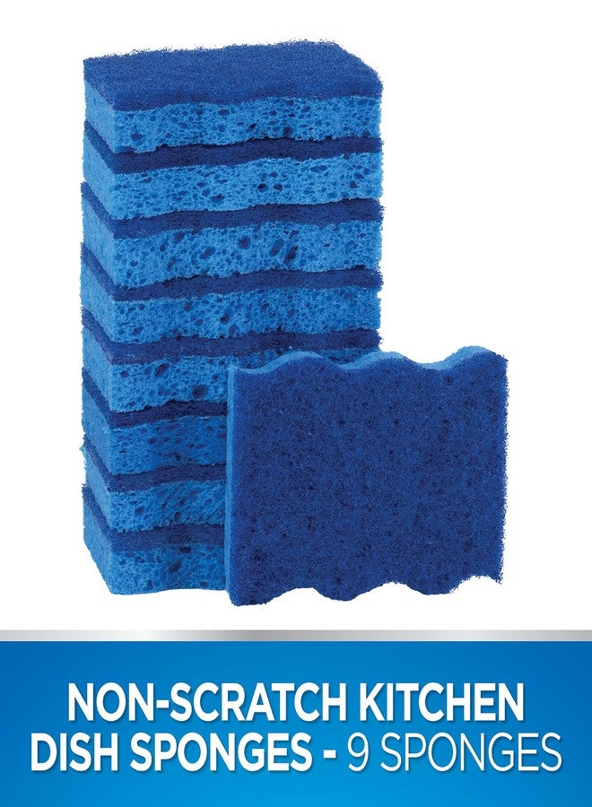 Dawn Non-Scratch Kitchen Dish Sponges, Blue (Pack of 9) - Image 2