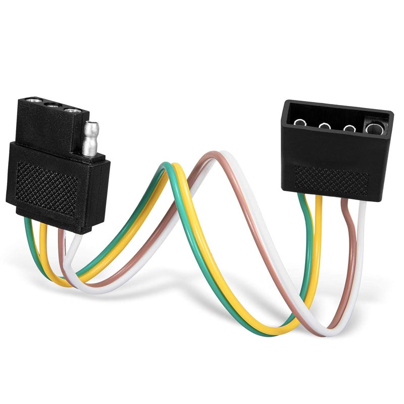 CZC AUTO 4 Pin Trailer Light Wire Harness Extension - Image 1