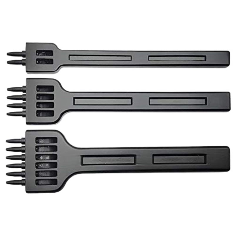 citian 4mm 2/4/6 Claw Tooth Leather Stitching Chisels Round Hole Punching Tool Set for DIY Leather Craft - Image 1