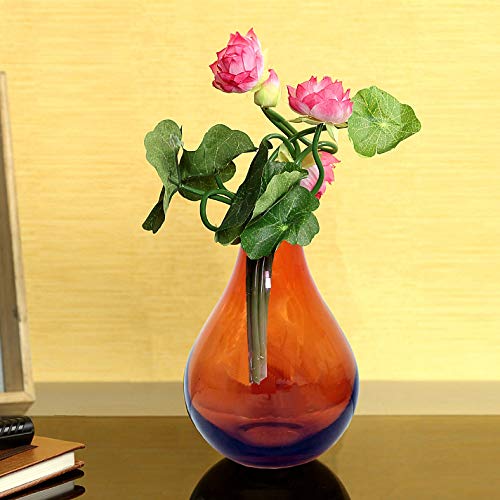 Incrizma Glass Flower Vase (5 X 7 In, Amber Lustre) - Image 4