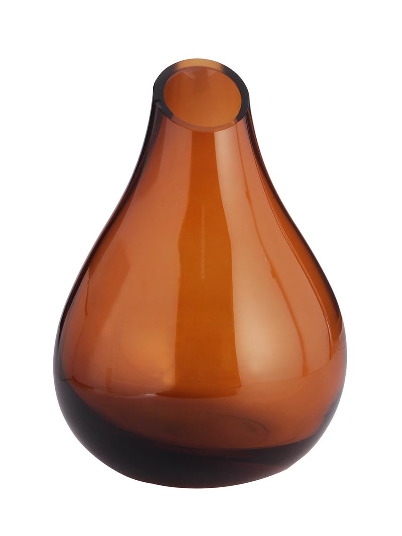 Incrizma Glass Flower Vase (5 X 7 In, Amber Lustre) - Image 3