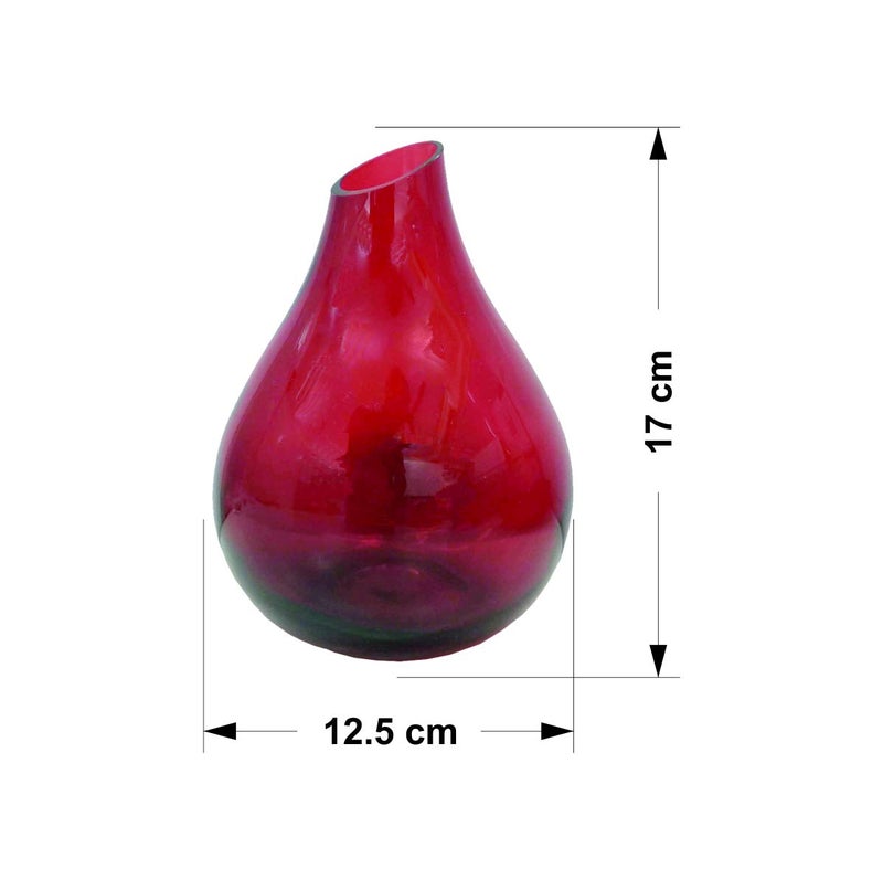 Incrizma Glass Flower Vase (5 X 7 In, Amber Lustre) - Image 5