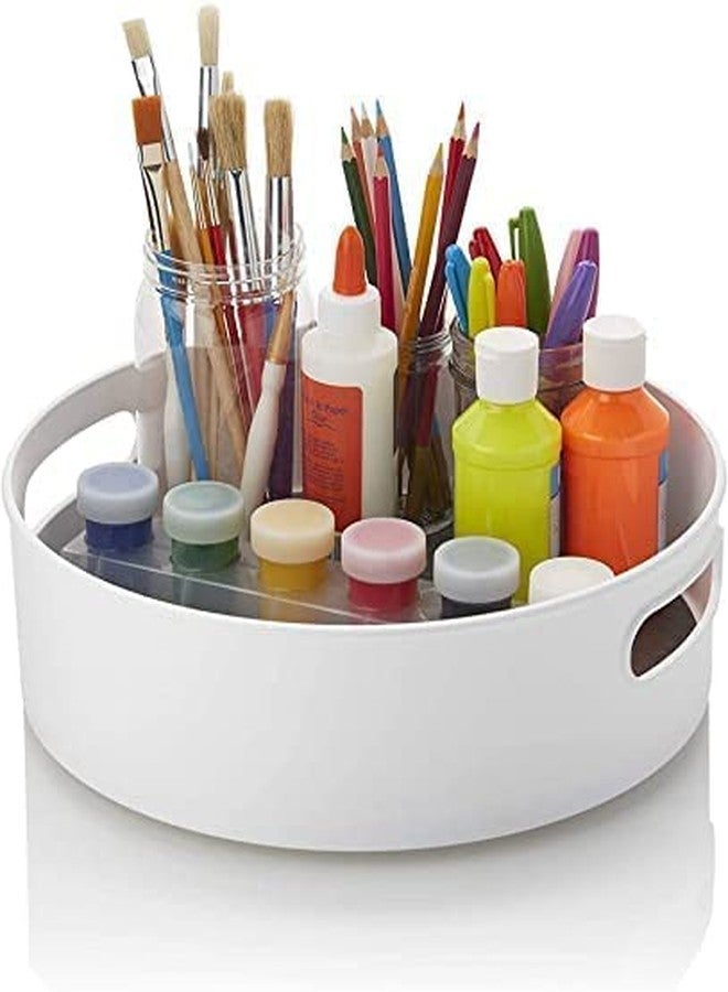 JOLYMIT Multi-Purpose 360° Rotating Cosmetics Organizer Tray, Kitchen Spice Cosmetic Holder Organizer Rack Tray for Kitchen Cabinet Spice Rack (Multicolour / 1 Pcs) - Image 1