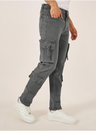 Overdyed Straight Fit Cargo Jeans - pzsku/ZF33F4CC40C63F035740CZ/45/1744378182/50c76ef8-0673-4036-910f-8ebfa8ccfd23
