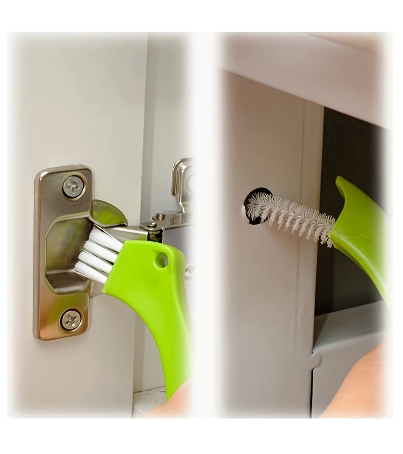 Green Tile Gap Cleaning Brush With Handle For Kitchen Floor Stove And Door Track Deep Household Seam Sweeping Tool - Image 5