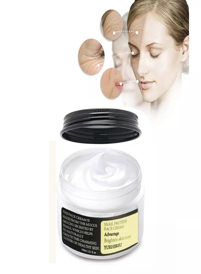 ELCHHIRSCH Korean Snail Mucin 93% Moisturizing Cream, Collagen Lifting & Firming Cream, Daily Facial Repair Gel for Dry/Sensitive Skin, Anti-Wrinkle Face Firming, Hydrating Serum Shrink Pores Acne, 3.52 oz; WNMS - Image 3