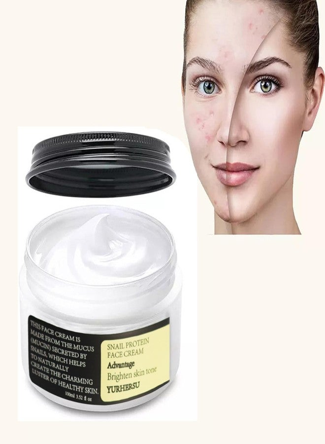 ELCHHIRSCH Korean Snail Mucin 93% Moisturizing Cream, Collagen Lifting & Firming Cream, Daily Facial Repair Gel for Dry/Sensitive Skin, Anti-Wrinkle Face Firming, Hydrating Serum Shrink Pores Acne, 3.52 oz; WNMS - Image 4