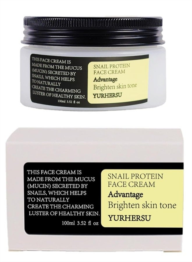 ELCHHIRSCH Korean Snail Mucin 93% Moisturizing Cream, Collagen Lifting & Firming Cream, Daily Facial Repair Gel for Dry/Sensitive Skin, Anti-Wrinkle Face Firming, Hydrating Serum Shrink Pores Acne, 3.52 oz; WNMS - Image 1