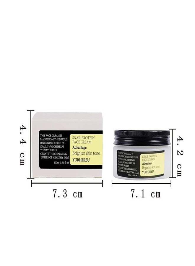ELCHHIRSCH Korean Snail Mucin 93% Moisturizing Cream, Collagen Lifting & Firming Cream, Daily Facial Repair Gel for Dry/Sensitive Skin, Anti-Wrinkle Face Firming, Hydrating Serum Shrink Pores Acne, 3.52 oz; WNMS - Image 5