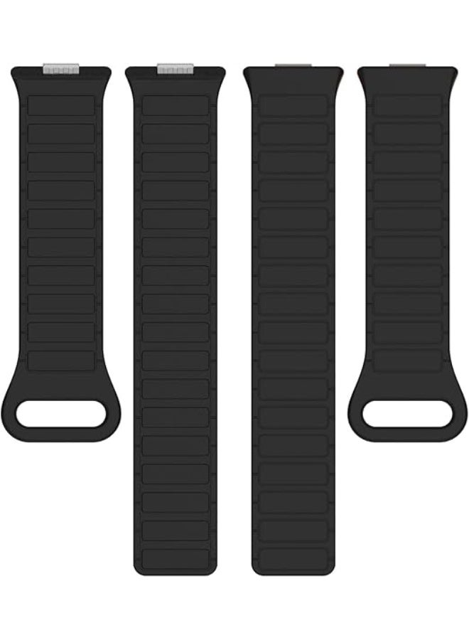 Magnetic Strap for Huawei Watch Fit 4 Pro/Fit4/Fit 3 Replacement Straps Strong Silicone, Easy to Wear, Waterproof, Sporty, Daily Wear Watchbands for Men and Women (Black) - Image 2
