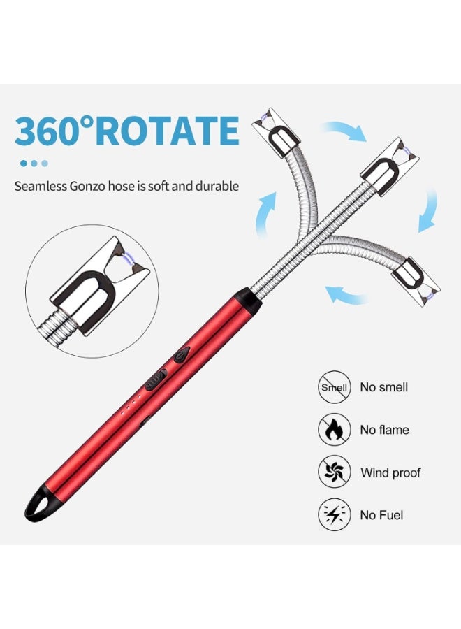 Generic valueable 1 USB Rechargeable Electric Lighter with Flexible Long Neck - Windproof Flameless Arc Lighter for Gas Stove Kitchen BBQ Candles Fireplace Camping Ignition Tool Multi Color - Image 3
