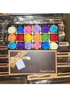 18 Roses Soap Flowers Gift Box for Valentines Color
