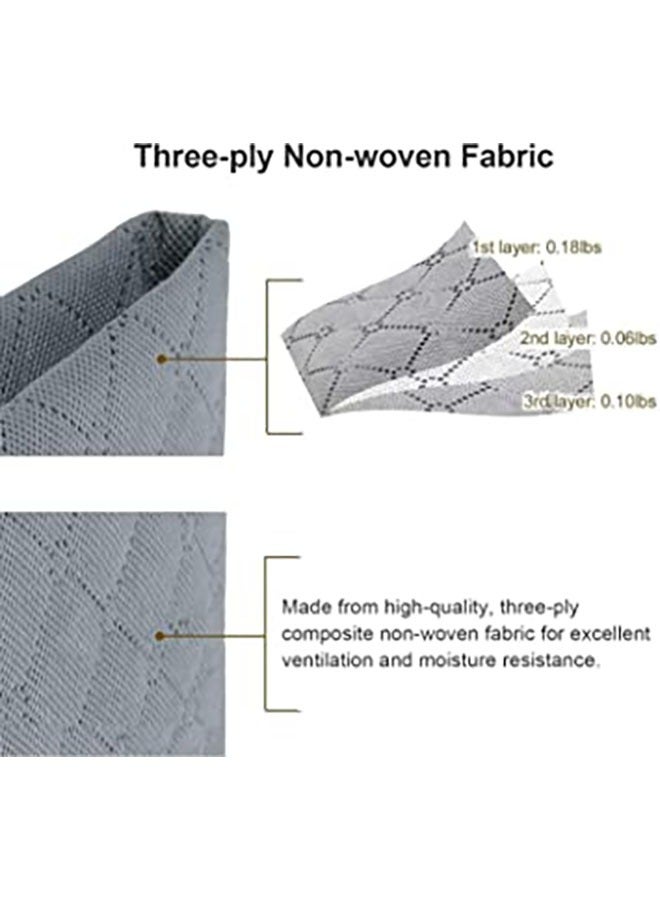 5 large storage bags, clothes storage box, foldable closet organizer storage container with durable handle, thick fabric, suitable for blankets quilts clothes bedding 90L. - Image 3