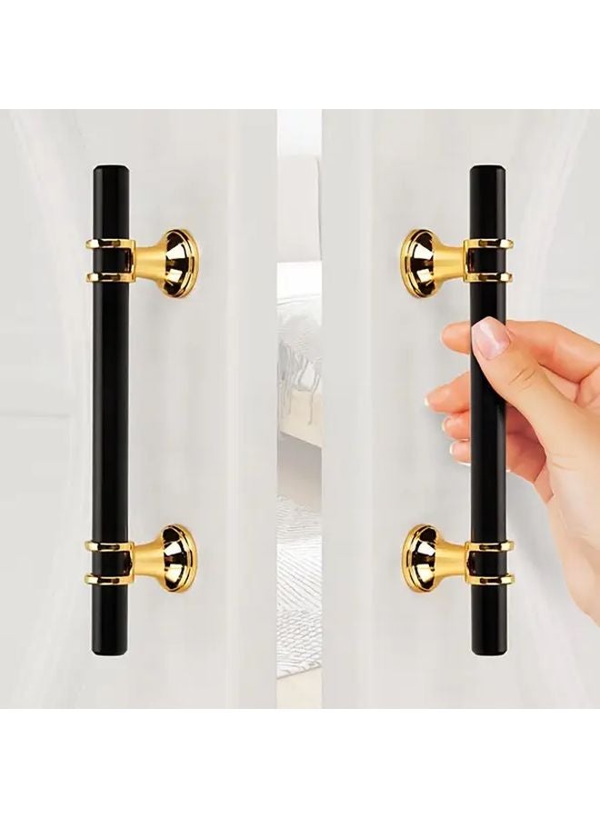 10PCS Black Golden Stainless Steel Pull Handles Modern Minimalist Design For Cabinets Wardrobes Drawers With Hardware - Image 4
