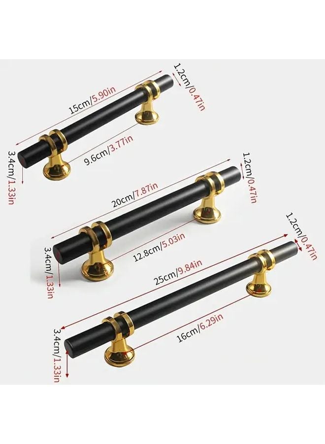 10PCS Black Golden Stainless Steel Pull Handles Modern Minimalist Design For Cabinets Wardrobes Drawers With Hardware - Image 3