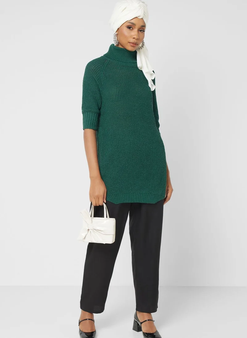 Khizana Turtleneck Tunic Sweater