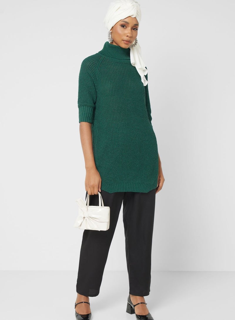 Khizana Turtleneck Tunic Sweater - Image 4