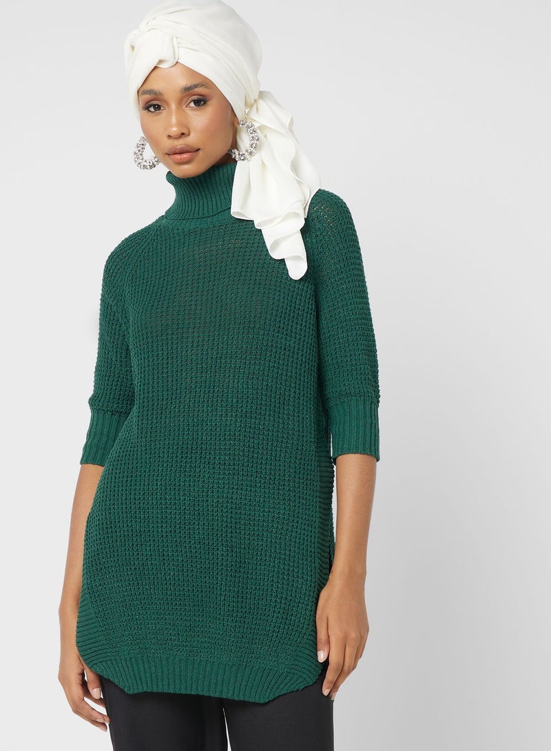 Khizana Turtleneck Tunic Sweater - Image 1