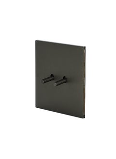 Donmarco 2 Gang 2 Way Switch - Plain Toggle - Stainless Steel & Copper , Fire Resistant , 15-Year Warranty , Sleek & Durable Wall Light Switch for Modern Spaces(Gun Grey)  - Image 2