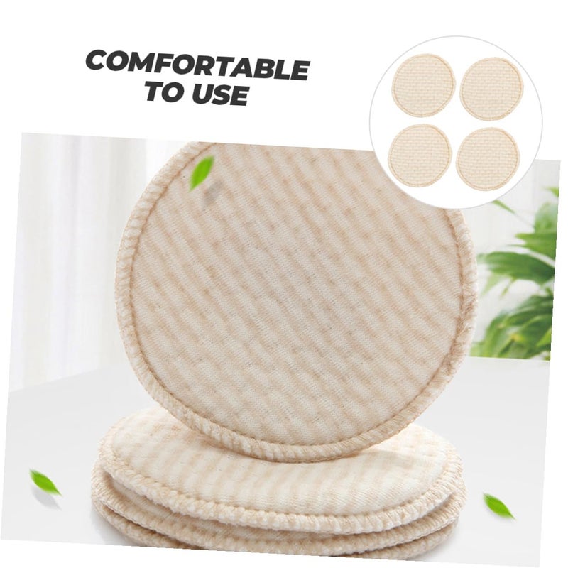 Washable Nursing Pads 4 Pack Cotton Breathable with Non Slip Adhesive for Women - Image 3